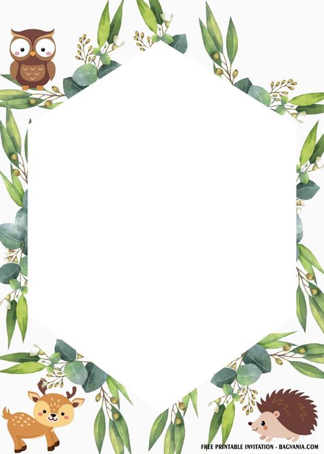 (FREE Printable) – Cute Woodland Baby Shower Invitation Templates – FREE Printable Birthday Invitation Templates – Bagvania Baby Shower Templates Free, Free Baby Shower Invitations, Free Printable Baby Shower Invitations, Animal Baby Shower Invitations, Baby Shower Clipart, Printable Cute, Free Printable Birthday Invitations, Free Baby Shower, Wreath Drawing