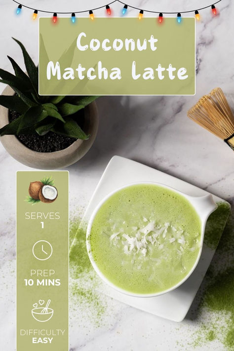 Cozy up this winter with a warm, frothy Coconut Matcha Latte that blends the vibrant energy of Full Leaf Tea Company's Organic Sweet Matcha with the creamy, comforting flavor of coconut milk.
This latte is like a snowy escape in a cup, complete with a festive sprinkle of coconut shavings reminiscent of fresh-fallen snow. 
Whether you’re relaxing by the fire or looking for a holiday-inspired treat, this recipe is the perfect way to savor the season with a tropical twist. Matcha Tea Recipes, Coconut Matcha, Snowy Escape, Sweet Matcha, Matcha Latte Recipe, Coconut Shavings, Tropical Twist, Tea Companies, Vibrant Energy