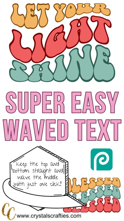 easy way to wave text How To Make Wave Text In Canva, How To Make Wavy Text In Canva, Wavy Text Svg, Wavy Font, Pinterest Graphics, Cricut Explore Projects, Canva Tutorial, Cricut Explore Air, Cricut Fonts