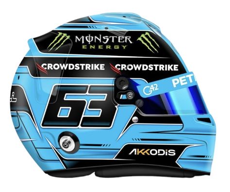 George Russell - Mercedes - 2023 F1 Helmet Design, Mercedes 2023, Formula 1 Helmet, F1 Stickers, F1 Helmet, Mercedes F1, Frat Coolers, F1 Art, George Russell