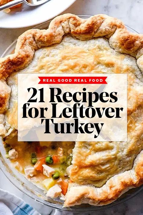 21 Leftover Turkey Recipe Ideas | foodiecrush.com Foodiecrush Recipes, Curry Turkey, Easy Leftover Turkey Recipes, Leftover Ideas, Leftover Turkey Casserole, Leftover Turkey Soup, Group Recipes, Leftover Pie, Turkey Leftovers