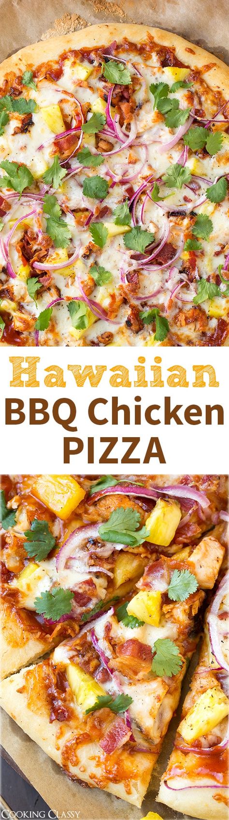 Hawaiian Bbq Chicken, Chicken Mozzarella, Chicken Fresh, Hawaiian Bbq, Pizza Roll, Bbq Chicken Pizza, Sauce Chicken, Homemade Pizza Dough, Fresh Pineapple