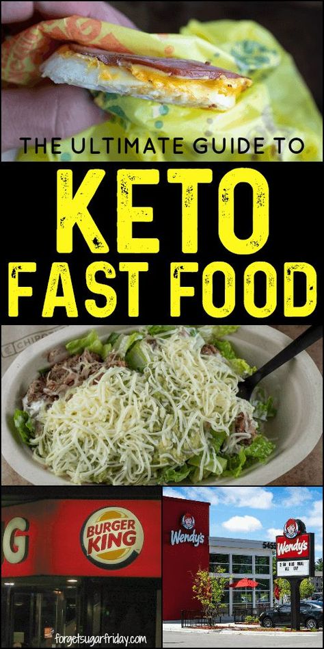 YES, you can eat fast food on keto!! Eating fast food on the keto diet is totally doable AND you have plenty of delicious food choices. In this Ultimate Guide to Keto Fast Food, I share with you how you can eat keto at McDonald's, keto at Burger King, keto at Wendy's, keto at Chipotle, and more! If you need a fast keto breakfast, keto lunch, or keto dinner, check out this guide. Keto Restaurant, Keto Fast Food, Best Keto Meals, Keto Burger, Keto Eating, Keto Fast, Breakfast Keto, Eating Fast, Healthier Choices