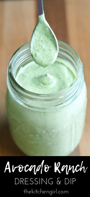 Creamy Avocado Ranch Dressing & Dip Avocado Ranch Dressing Recipe, Homemade Avocado Ranch Dressing, Creamy Avocado Ranch Dressing, Avocado Lime Ranch Dressing, Ranch Dressing Dip, Avocado Recipes Dinner, Avocado Ranch Dressing, Avocado Recipes Healthy, Avocado Recipes Breakfast