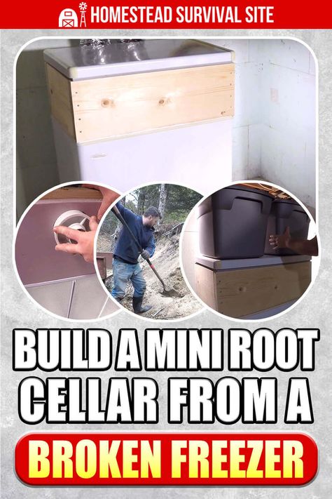 Build a Mini Root Cellar From a Broken Freezer Homestead Style, Survival Skills Emergency Preparedness, Fruit Growing, Vibration Frequency, Emergency Food Storage, Cabin Retreat, Homesteading Diy, Doomsday Prepping, Root Cellar