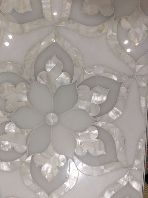 Palace Bathroom, Pearl Bathroom, Marble Inlay Designs, Art Nouveau Bathroom, Wall Moulding Panels, Half Bathroom Design, Splashback Ideas, Marble Pattern Design, Parking Tiles