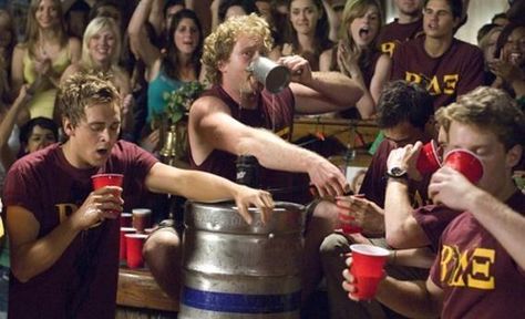 …with kegs and red cups. | 20 Differences Between Growing Up In America And Growing Up In The U.K. Dorm Party, Sorority Party, Life In The Uk, Casino Movie, Frat Parties, College Parties, American Pie, Types Of Guys, Casino Night