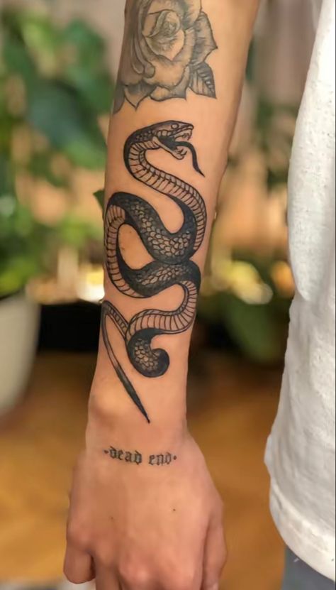 Snake Elbow Tattoo, Tattoo 2023, Elbow Tattoos, Snake Tattoo, Tatting, Tattoos, Quick Saves