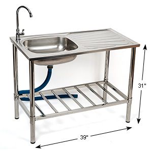 Portable Kitchen Sink Ideas, Plastic Tub Sink, Outdoor Wash Basin, Outdoor Garden Sink, Wash Table, Outside Sink, Outdoor Sink, Portable Sink, Wash Station