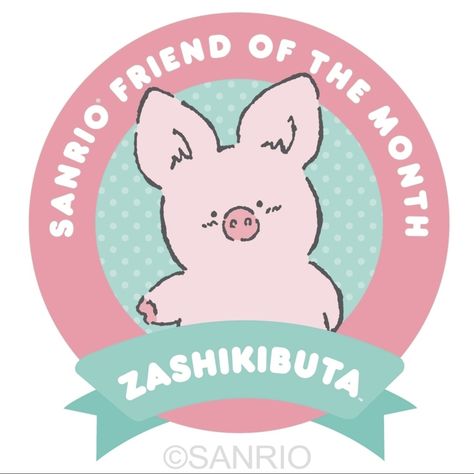 #zashikibuta #sanrio Sanrio Friend Of The Month, Bullet Journal On Ipad, Mellow Vibes, Minecraft Pixel Art, Hello Kitty Pictures, Kokeshi Dolls, Little Twin Stars, Japan Art, Sanrio Characters