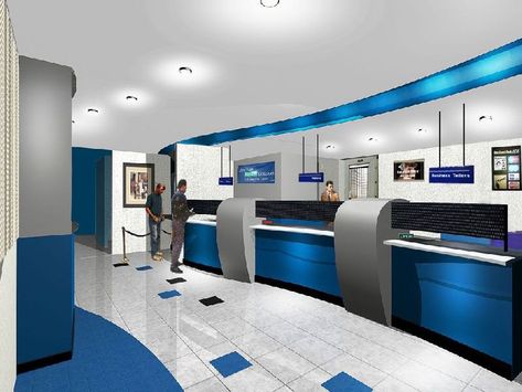 Bank Interior Design, Bank Interior, Home Office Design On A Budget, Banks Office, Interior Design Plan, Bank Design, Lobby Interior, Hospital Design, Counter Design