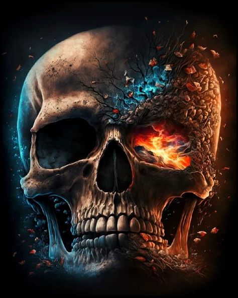 Angry Skeleton, Skull Furniture, Angry Animals, Clock Tattoo Design, Skeleton Illustration, Skull Art Drawing, Skull Pictures, Flame Art, Skull Painting