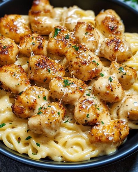 We Want Recipes Creamy Parmesan Pasta, Low Carb Cheeseburger Casserole, Garlic Butter Chicken Bites, Butter Chicken Bites, Sausage Ingredients, Rachael Ray Recipes, Parmesan Pasta, Creamy Parmesan, Pasta Ingredients