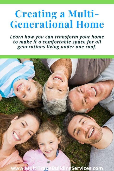 Adult children and their kids are moving back home to live with their parents. Elderly parents are moving in with their adult children. There are advantages and disadvantages to multi-generational living but in most cases, the positive far outweighs the negative. We explore what forms the basis of multi-generational living, discuss the pros and cons and talk about the ways you can transform your home to make it a comfortable space for all generations living under one roof. Multi Generational Living, Home Plan Drawing, Generational Living, Multigenerational House Plans, Multigenerational House, Sandwich Generation, Homes Architecture, Multigenerational Living, Kids Moves