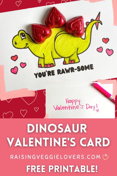 Diy Dinosaur Valentines For Kids, Valentine Dinosaur Craft, Valentines Dinosaur Craft, Dinosaur Valentines Ideas, Diy Dinosaur Valentines, Valentines For Preschoolers, Dinosaur Valentines Cards, Noah Activities, Dinosaur Valentine Cards