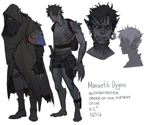 @viciousmongrel on Instagram: “Made myself a hot drow boi. He's kinda work in progress, and a mess, obviously, and probably stinks. #dnd #bloodhunter #oc #drow” Blood Hunter, Dnd Art, Dungeons And Dragons Homebrew, Creature Concept, Character Designs, Character Creation, Dnd Characters, Character Portraits, Dark Fantasy Art