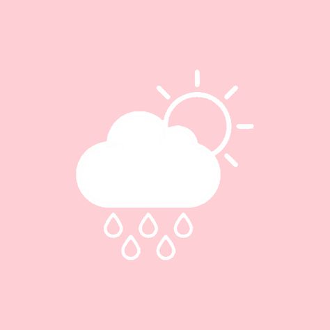 Aesthetic Pink Photos Icon, Preppy Icons For Apps Light Pink, Cute Pastel App Icons, Cute Weather Icons, Baby Pink Icons For Apps, Light Pink Aesthetic App Icons, Light Pink Phone Icon, Aesthetic Weather Icon, Pink Weather App Icon