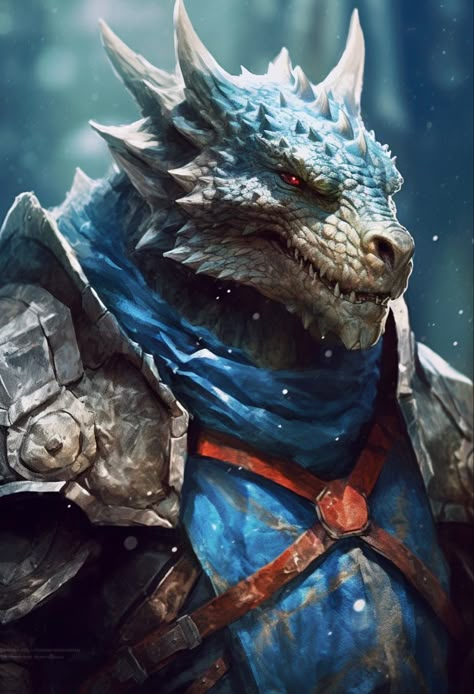 Blue Dragonborn Dnd, Dragonborn Character Design, Blue Dragonborn, Dragonborn Dnd, Dnd Dragonborn, Dragon Born, Roleplay Characters, Fantasy Races, Dungeons And Dragons Characters