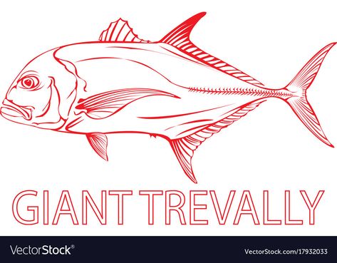 Giant Trevally, Cnc Ideas, Fish Illustration, Food Concept, Wooden Projects, Fish Art, Beach Scenes, Cut Outs, Adobe Illustrator