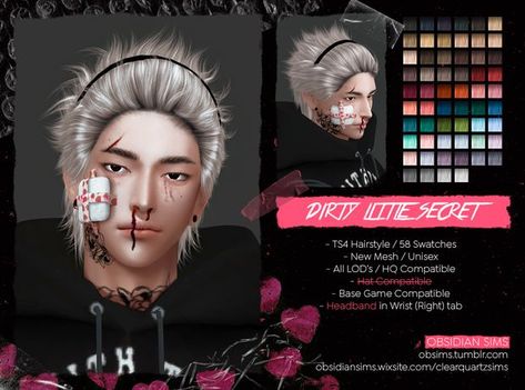 Obsidian Sims, Sims 4 Hair Male, Prince Hair, Sims 4 Anime, Pelo Sims, Sims 4 Body Mods, Sims 4 Expansions, Tumblr Sims 4, Hair Pack