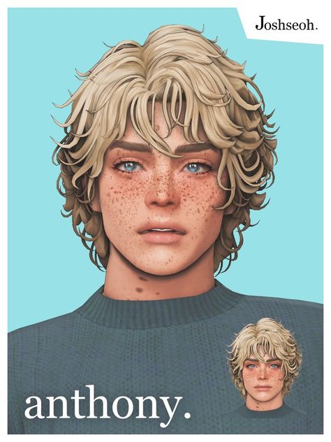 Anthony Hair | Patreon Sims 4 Maxis Match Cc Overlay, Ts4 Male Hair Cc Patreon, Sims 4 Alpha Overlay, Sims 4 Cc Remove Ea Eyelashes, Sims 4 Cc For Elders, Sims 4 Men Long Hair Cc, Sims 4 Face Shadow, Sims 4 Cc Curly Hair Male Alpha, Sims 4 Clay Hair