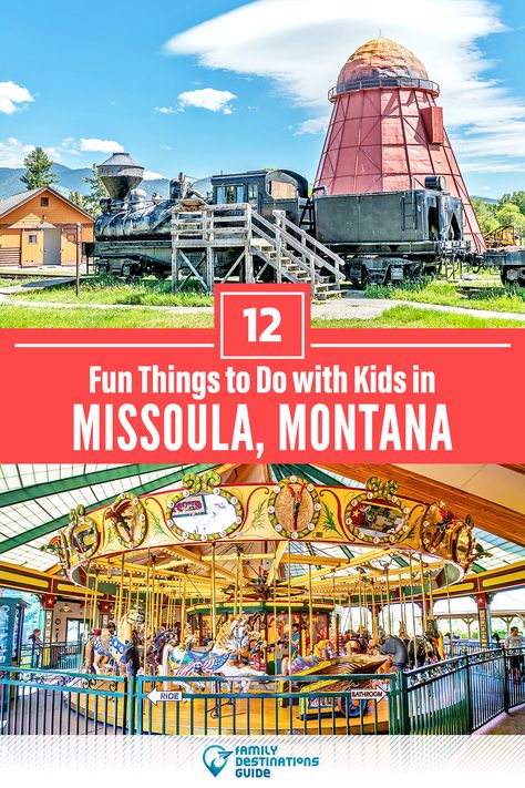 Dreaming about a family vacation to Missoula, MT and looking for things to do? We’re FamilyDestinationsGuide, and we’re here to help: Discover the most fun things to do in Missoula with kids - so you get memories that last a lifetime! #missoula #missoulathingstodo #missoulawithkids #missoulaactivities Missoula Montana Things To Do, Montana Family Vacation, Washington Road Trip, Missoula Montana, Yellowstone National Park Vacation, Montana Travel, Kids Vacation, National Park Vacation, Family Friendly Activities