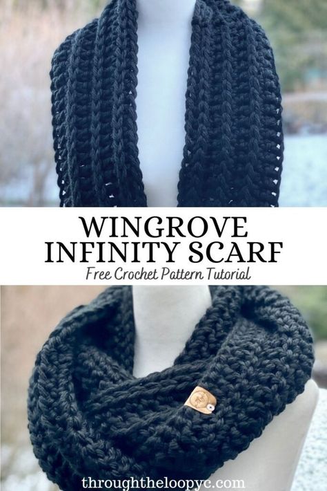 Easy Crochet Infinity Scarf, Free Scarf Knitting Patterns, Crochet Infinity Scarf Free Pattern, Crochet Infinity Scarf Pattern, Crochet Cowl Free Pattern, Infinity Scarf Pattern, Knitting Patterns Free Scarf, Crochet Scarf Pattern Free, Scarf Tutorial