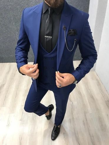 Deo Suits Tuxedo Free Shipping Royal Blue Wedding Tuxedo Men, Royal Blue Tuxedo For Men, Blue Tuxedo Wedding, Black Tuxedo Wedding, Men's Tuxedo Wedding, Suits Tuxedo, Men Attire, High School Fashion, Stylish Mens Suits