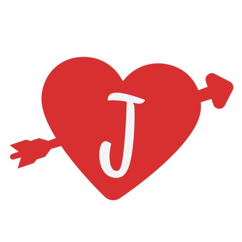 Red Heart With Letter J J Aesthetic Letter, J With Heart, I Heart J, A And J Letters Love, Letter J Heart, Heart With Letter, I Love J, J Heart, Red Aesthetic Grunge