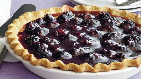 Quick Easy Pie, Fresh Blackberry Pie, Blackberry Pie Recipe, Jello Pie, Pillsbury Pie Crust, Baked Dessert, Blackberry Pie, Gelatin Recipes, Cookie Cake Pie