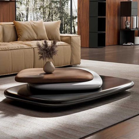 BLONSKI Naru Coffee Table | Wayfair Rotating Coffee Table, Nordic Coffee Table, Quiet Evening, تصميم داخلي فاخر, Stylish Coffee Table, Unique Coffee Table, Contemporary Coffee Table, Table Cafe, Contemporary Living Spaces