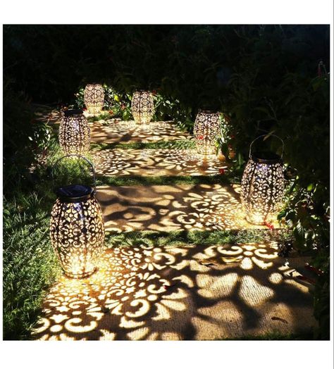 Patio Umbrella Lights, Solar Powered Lanterns, Unique Garden Decor, Solar Lanterns, Whimsical Garden, Solar Lights Garden, Outdoor Solar Lights, Outdoor Lanterns, Milkshakes