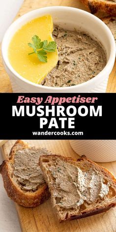 An impressively easy appetiser you can make ahead of time. Naturally vegetarian, this Mushroom Pate is super creamy thanks to the brie cheese and walnuts! Easy Pate Recipe, Mushroom Walnut Pate, Make Ahead Vegetarian Appetizers, Vegetarian Pate Recipe, Easy Canapes Make Ahead, Vegetarian Terrine, Mushroom Mousse, Mushroom Pate Recipe, Vegetarian Pate