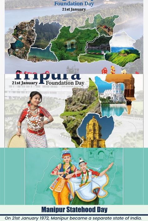 Warmest greetings to our brothers and sisters of Manipur, Meghalaya, and Tripura on the state’s Formation Day. Wish you peace and progress. #Formationday #Manipur #Meghalaya #Tripura #formationdays Manipur Culture, States Of India, Brothers And Sisters, India