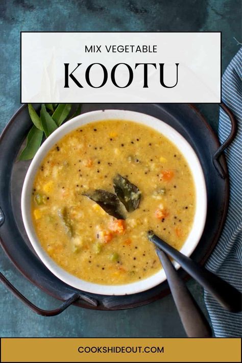 Indian Dal Recipe, Kootu Recipe, Indian Dal, Dal Recipe, Moong Dal, Delicious Vegetables, South Indian Food, All Vegetables, Mixed Vegetables