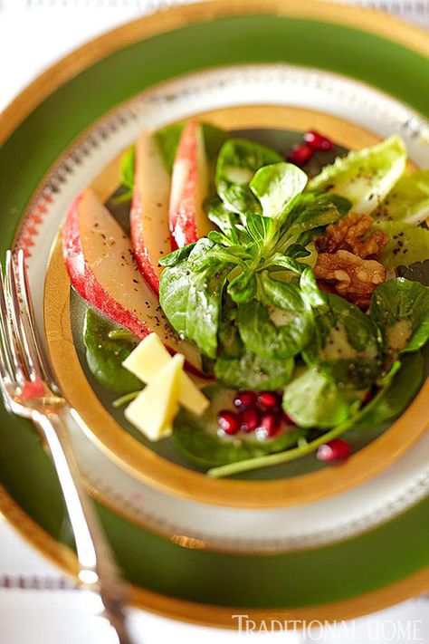 Pear and Walnut Salad Salad For Dinner Party, Elegant Salads, Pear And Walnut Salad, Elegant Salad, French Dinner Parties, Timothy Corrigan, Summer Appetizers, French Dinner, Salad For Dinner