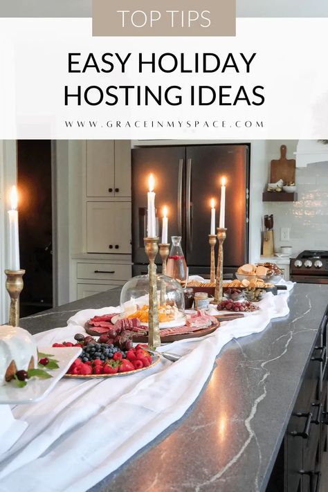 Tuck these top holiday hosting tips away for your next Christmas party! Hosting a Christmas party at home is simple with these quick tips. #christmasparty #holidayhosting #christmasdecor #hostaparty #holidayparty #christmaspartyideas #christmasdecorations #holidaydecorations Christmas Party Hosting, Holiday Party Food Display, Christmas Party At Home, Hosting A Christmas Party, Hosting Christmas Party, Hosting Christmas Dinner, Christmas Party Host, Progressive Dinner, Holiday Hosting