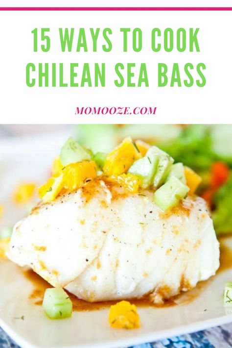 Chilean Sea Bass Recipe Baked, Sea Bass Recipes Healthy, Cooking Sea Bass, Bass Recipes, Baked Sea Bass, Sea Bass Recipes, Fish Dinner Recipes, Seafood Entrees, Full Recipes