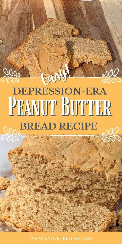 #HealthyFoodMeals Peanut Bread Recipe, 1932 Peanut Butter Bread Recipe, Moist Peanut Butter Bread, Peanut Butter Oatmeal Bread, Peanut Butter Quick Bread, Peanut Butter Bread 1932, Butter Dish Ideas, Recipes Using Peanut Butter, Peanut Bread