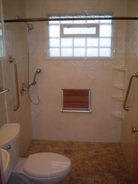 Project Spotlight: A Roll In Shower Using a VA Grant makes Life Better in Euclid Ohio Bath To Shower Conversion, Wheelchair Accessible Shower, Accessible Bathroom Design, Tub To Shower Conversion, Ada Bathroom, Shower Conversion, Bathroom Plans, Bathroom Model, Accessible Bathroom