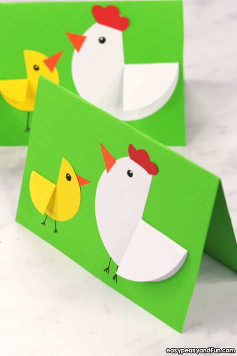 Påskeaktiviteter For Barn, Chick Craft, Easter Paper Crafts, Paper Circle, Easy Easter Crafts, Easter Card, Paper Crafts For Kids, Easter Chicks, Easter Crafts For Kids