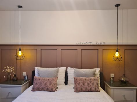 Pink Panel Bedroom, Small Bedroom Wall Paneling, Sulking Room Pink Panelling Bedroom, Dusky Pink Panelling Bedroom, Sulking Room Pink Panelling, Pink Wall Panelling Bedroom, Pink Bedroom Panelling, Pink Panelling Bedroom, Pink Wall Panelling