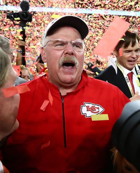 USA TODAY Sports on Instagram: “Happy birthday to Andy Reid, who got the ultimate present back on Feb. 2 with his first Super Bowl championship.⁠ ⁠ 📸: @matthewemmons23,…” Aaron Donald Super Bowl, Isaiah Pacheco Chiefs, Happy Birthday Andy, Patrick Mahomes Super Bowl, Patrick Mahomes And Sterling, Andy Reid, Brigham Young, Kansas City Chiefs Football, Chiefs Football