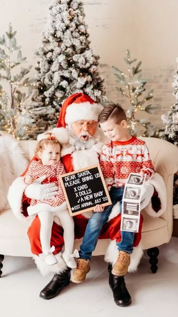 Santa Photo Outfits, Santa Photos Outfit, Matching Christmas Jammies, Santa Claus Pictures, The Santa Claus, Christmas Jammies, Santa Photos, Santa Pictures, Santa Outfit