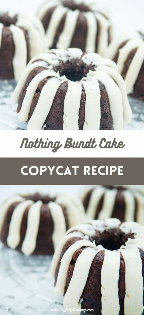 Mini Chocolate Bundt Cake Recipe, Nothing Bundt Cake Copycat, Best Chocolate Bundt Cake, Bunt Cake Recipe, Mini Bundt Cakes Recipes, Bundt Recipes, Nothing Bundt, Mini Cake Pans, Nothing Bundt Cakes