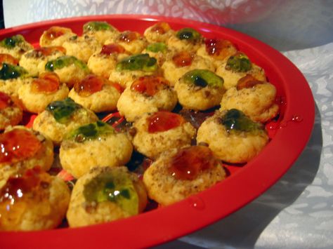 Thumbprint Cookies Savory Cheddar) Recipe - Food.com Cheddar Recipes, Hot Pepper Jelly, Thumbprint Cookies Recipe, Spicy Cheese, Cheese Cookies, Pepper Jelly, Thumbprint Cookies, Cheese Appetizers, Hot Pepper