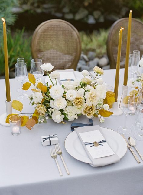 Peach and Coral Wedding in Seattle Washington Mustard Yellow Wedding Decor, Earthy Spring Wedding, Yellow Wedding Table, Peach And Coral Wedding, Yellow Wedding Decor, Mustard Yellow Wedding, Yellow Wedding Decorations, Moodboard Wedding, Thanksgiving 2023