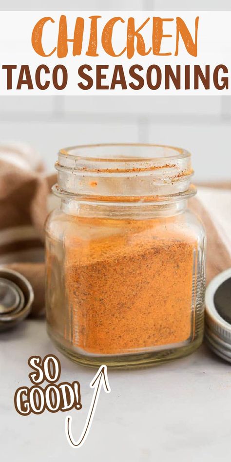 Taco Seasoning For Chicken, Chicken Taco Seasoning Recipe, Chicken Seasoning Recipes, Make Taco Seasoning, Dry Rub For Chicken, Spice Rubs, Homemade Taco Seasoning Recipe, Homemade Dry Mixes, Chicken Taco Seasoning