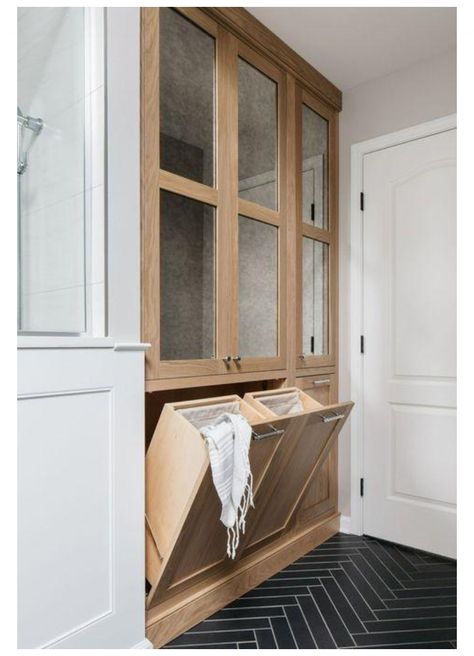 Modern Farmhouse Mudroom Laundry, Primary Vanity, Closet Bathroom Combo, Primary Bathroom Vanity, Beautiful Bathroom Designs, Built In Cabinet, Primary Suite, Laundry Room Inspiration, Laundry Room Remodel