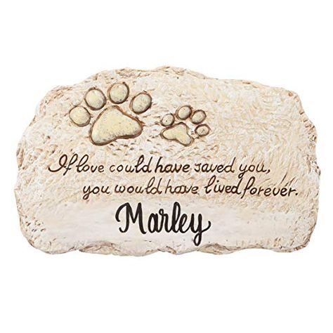 Fox Valley Traders Personalized Forever Pet Memorial Stone Pet Headstones, Dog Memorial Stone, Pet Memorial Plaque, Pet Memorial Garden, Memorial Garden Stones, Pet Grave Markers, Pet Memorial Stones, Pet Paw Print, Dog Garden